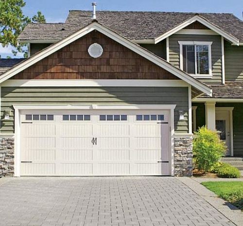 Midland long panel carriage garage door