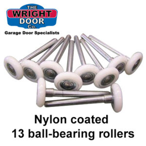 Nylon coated 13 ball bearing garage door rollers